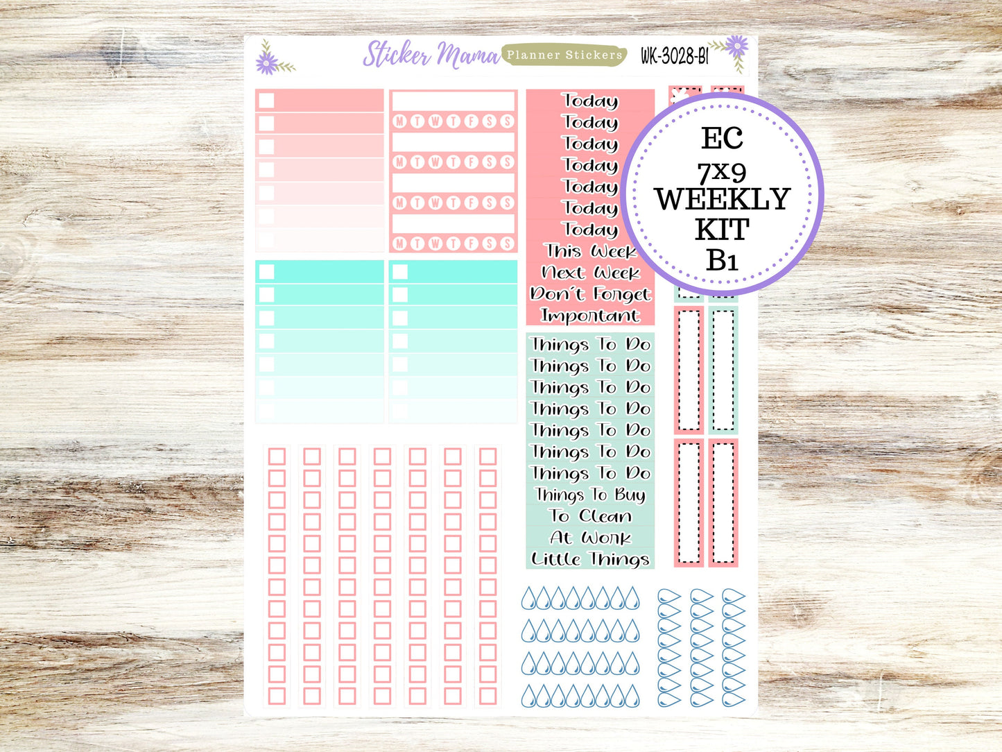 ERIN CONDREN WK-3028 - Spring Plaid   || Weekly Planner Kit || Erin Condren || Hourly Planner Kit || Vertical Planner Kit