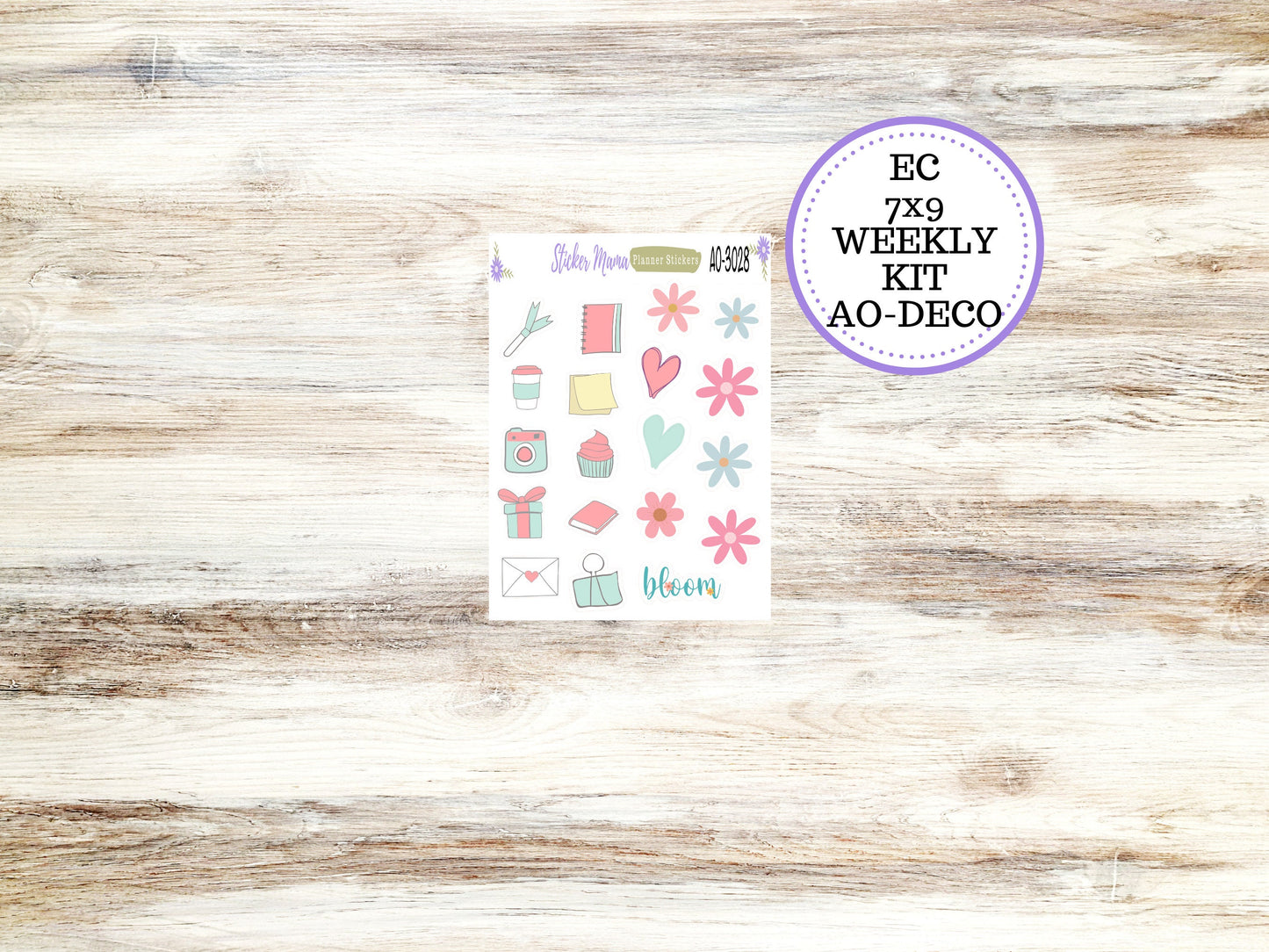 ERIN CONDREN WK-3028 - Spring Plaid   || Weekly Planner Kit || Erin Condren || Hourly Planner Kit || Vertical Planner Kit