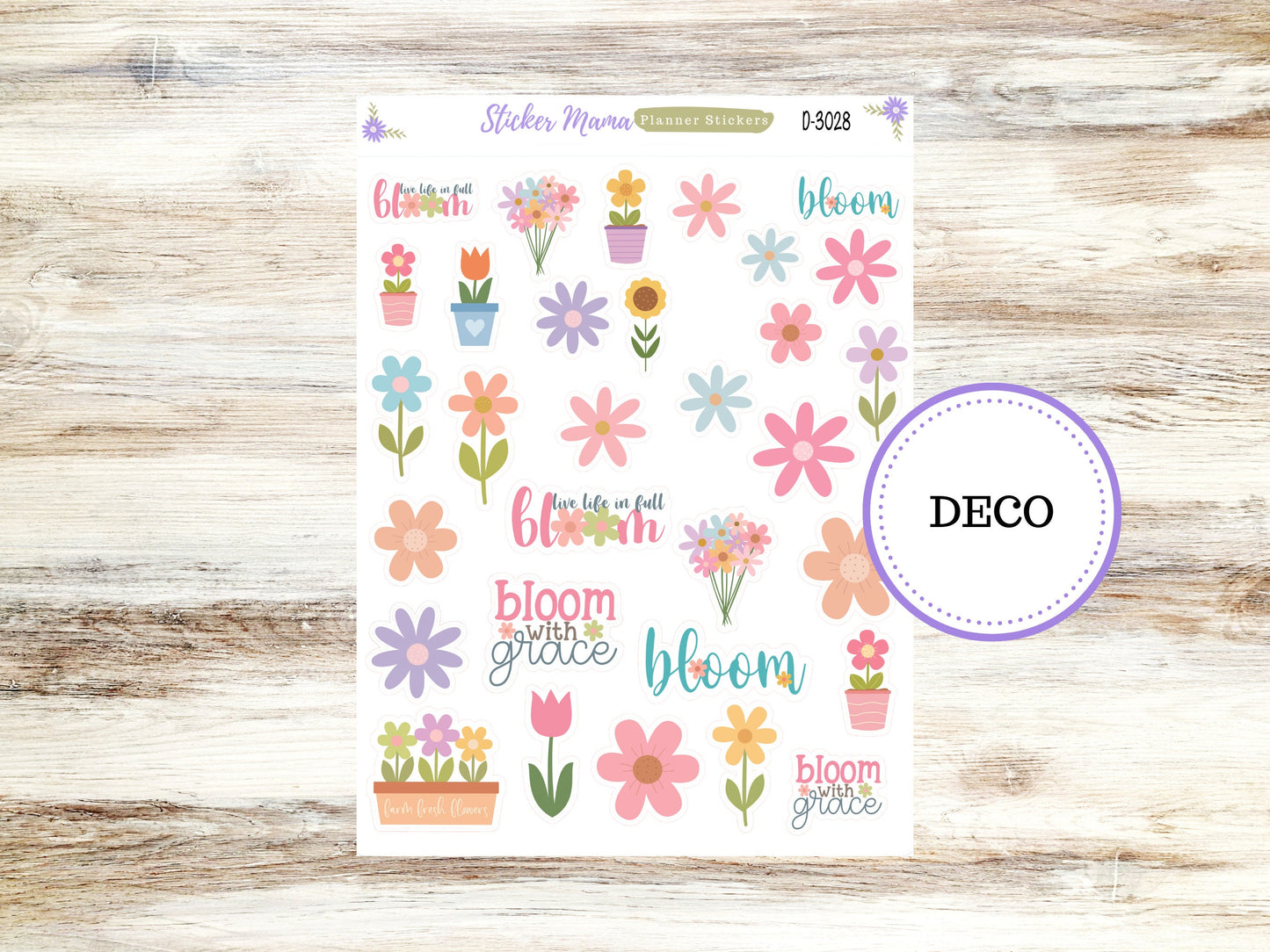 DECO-3028 || Spring Deco   || PLANNER STICKERS || Spring Stickers ||