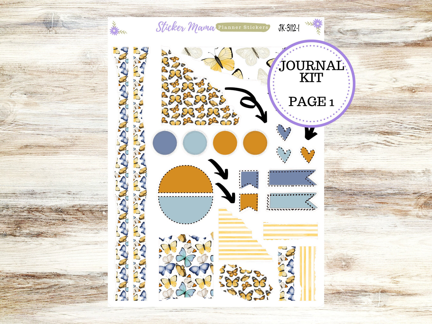 JOURNALING KIT  || #3112 || Spring Butterfly  || Journal Planner || Planner Stickers || Journal Stickers