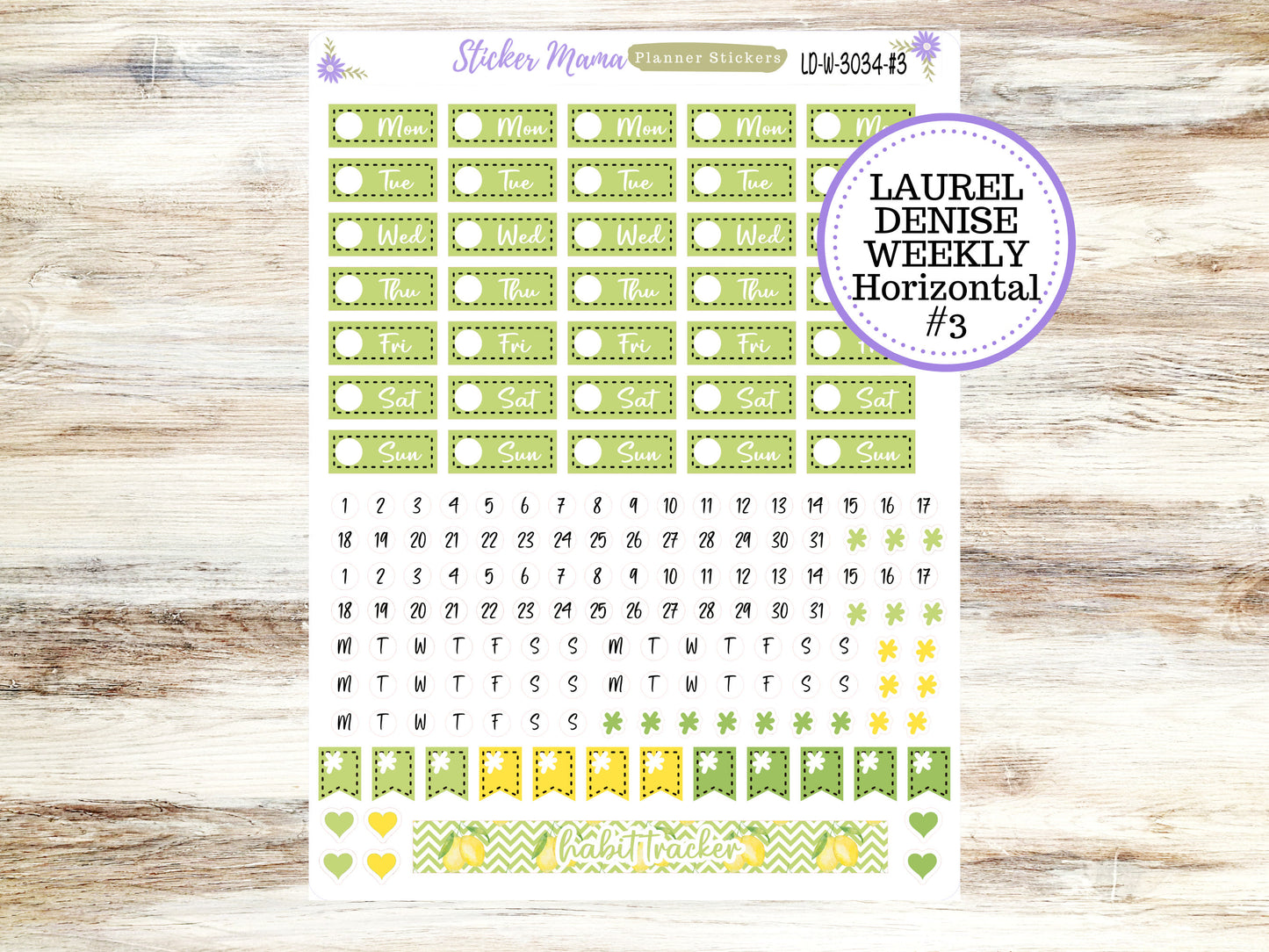 LAUREL DENISE PLANNER Kit #3034 || Laurel Denise Kit || Laurel Denise Stickers || Lemon Laurel Denise