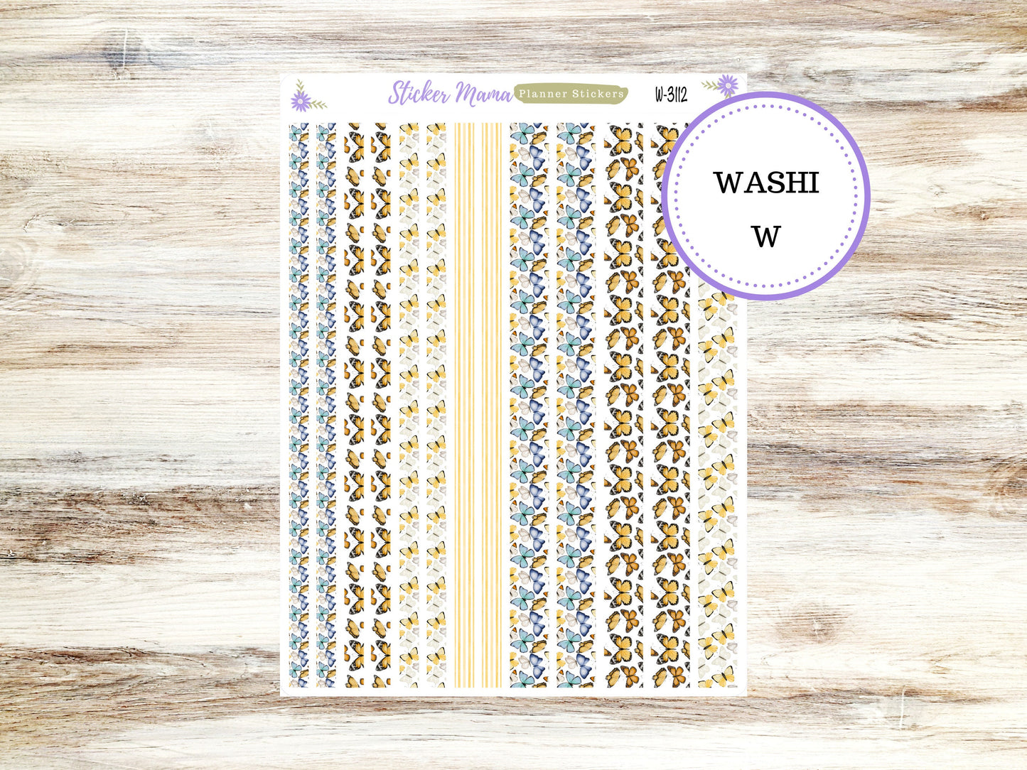 WASHI PLANNER STICKERS || 3112 || Spring Butterfly || Washi Stickers || Planner Stickers || Washi for Planners