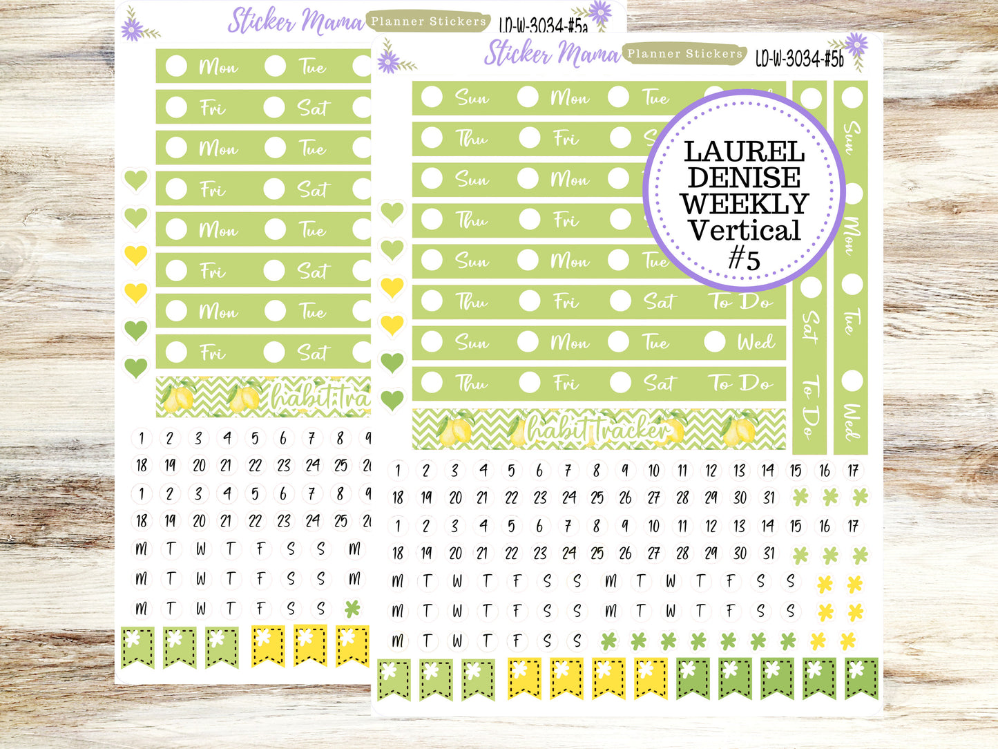 LAUREL DENISE PLANNER Kit #3034 || Laurel Denise Kit || Laurel Denise Stickers || Lemon Laurel Denise