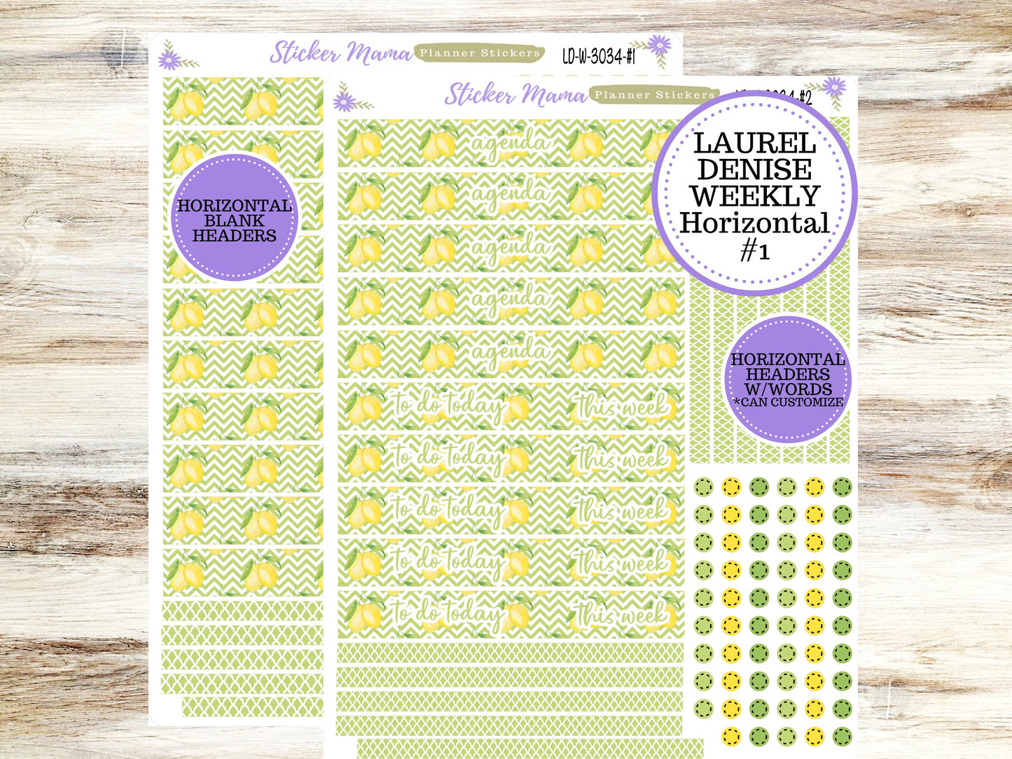 LAUREL DENISE PLANNER Kit #3034 || Laurel Denise Kit || Laurel Denise Stickers || Lemon Laurel Denise