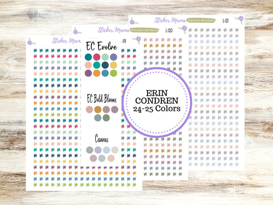 EC COLOR ASTRICKS || Erin Condren Dots || 2024-2025 Colors || Evolve, Bold Blooms, Canvas