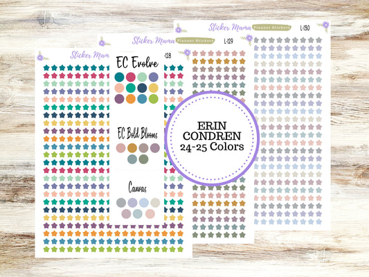 EC COLOR STARS  || Erin Condren Stars || 2024-2025 Colors || Evolve, Bold Blooms, Canvas