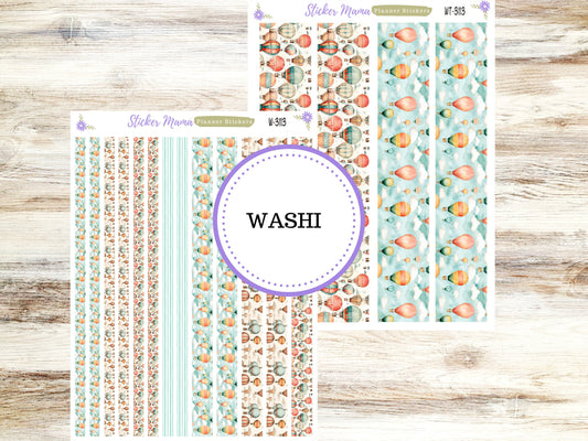 WASHI PLANNER STICKERS || 3113 || Hot Air Balloons || Washi Stickers || Planner Stickers || Washi for Planners