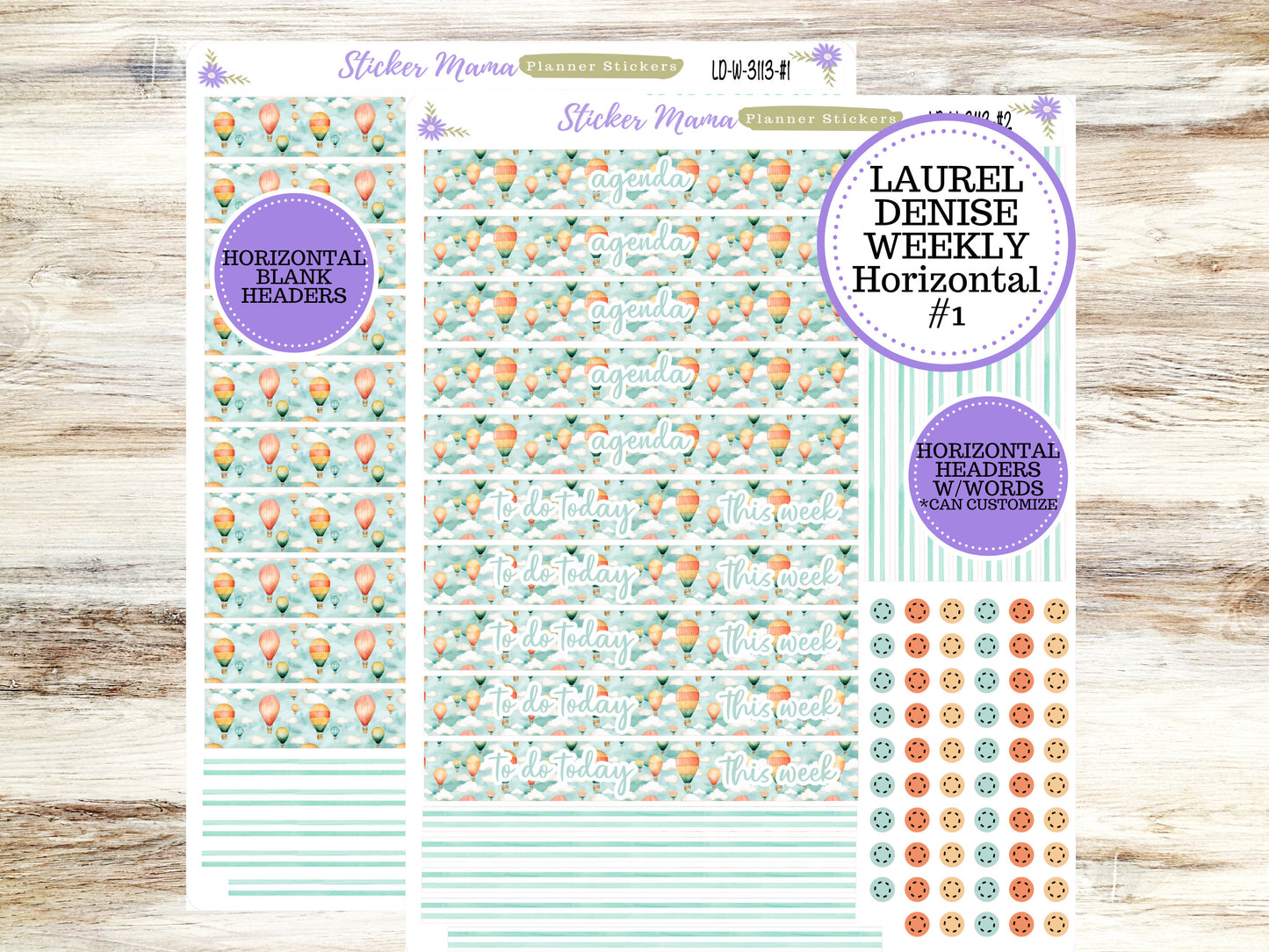 LAUREL DENISE PLANNER Kit #3113 || Laurel Denise Kit || Laurel Denise Stickers || Laurel Denise Horizontal Vertical || August Laurel Denise