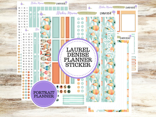 LAUREL DENISE PORTRAIT August Planner Kit #3113 || Hot Air Balloons || Laurel Denise Kit || Laurel Denise Stickers ||  || August ld