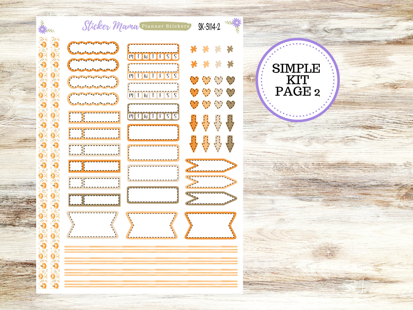SIMPLE KIT  || #3114 ||   Pumpkin Paradise || Any Kind Planner || Planner Stickers || Planner Stickers