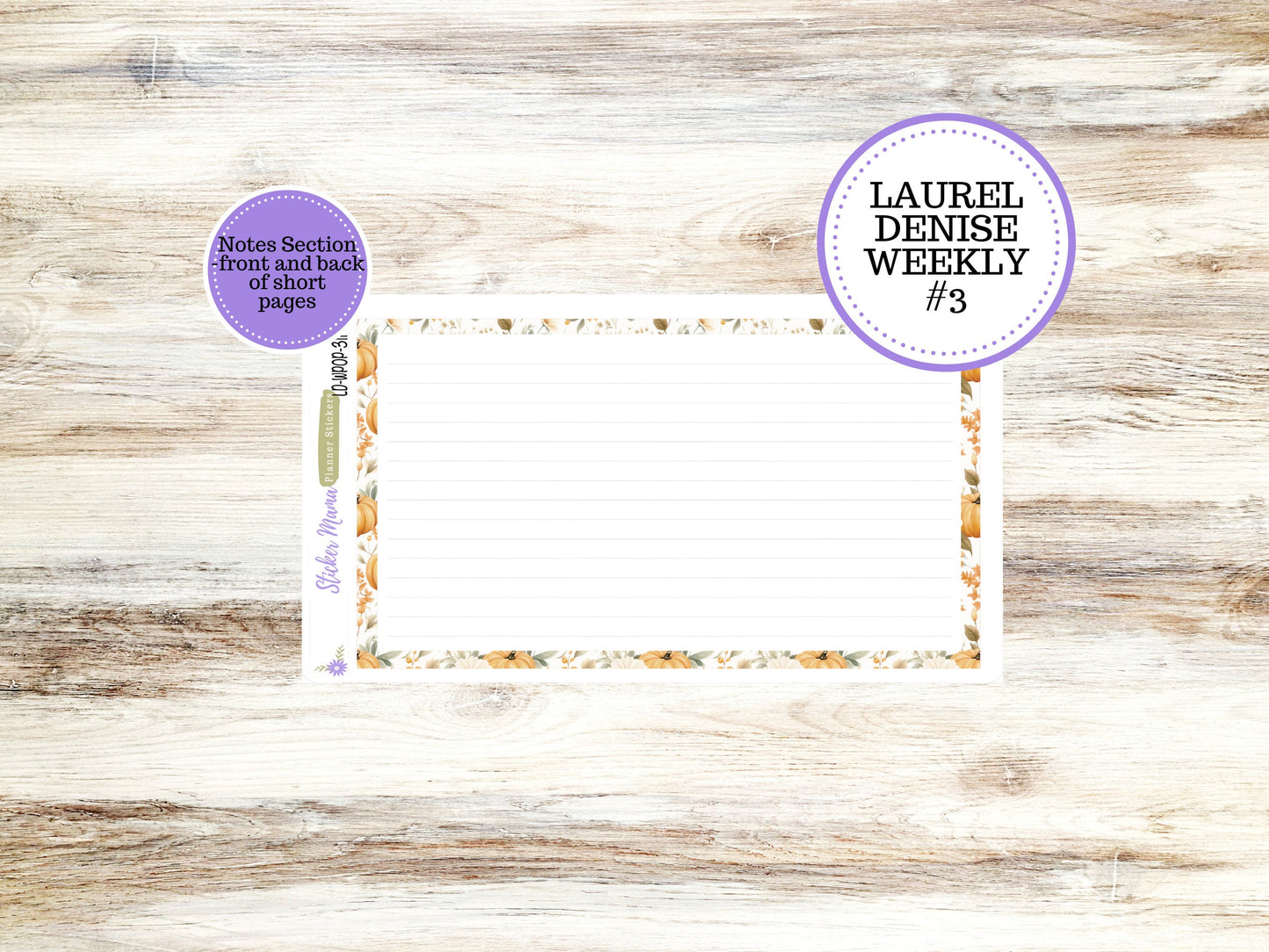 LAUREL DENISE PORTRAIT September Planner Kit #3114 || Pumpkin Paradise || Laurel Denise Kit || Laurel Denise Stickers ||  || September ld