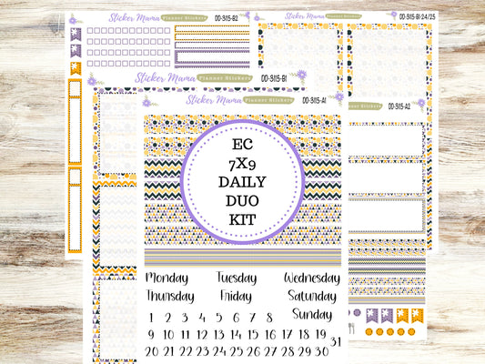 ERIN CONDREN Daily Duo 7x9-Kit #3115 || Spooky Palette || Erin Condren Planner Stickers - Daily Duo 7x9 Planner - Daily Duo Stickers - Daily