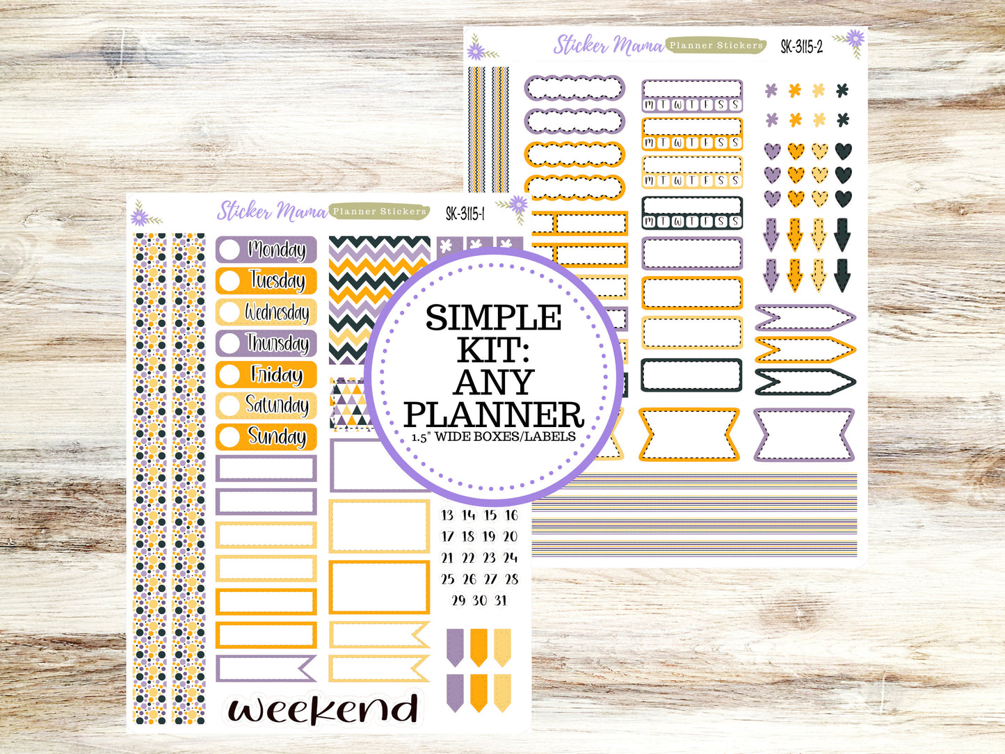 SIMPLE KIT  || #3115 || Spooky Palette || Any Kind Planner || Planner Stickers || Planner Stickers