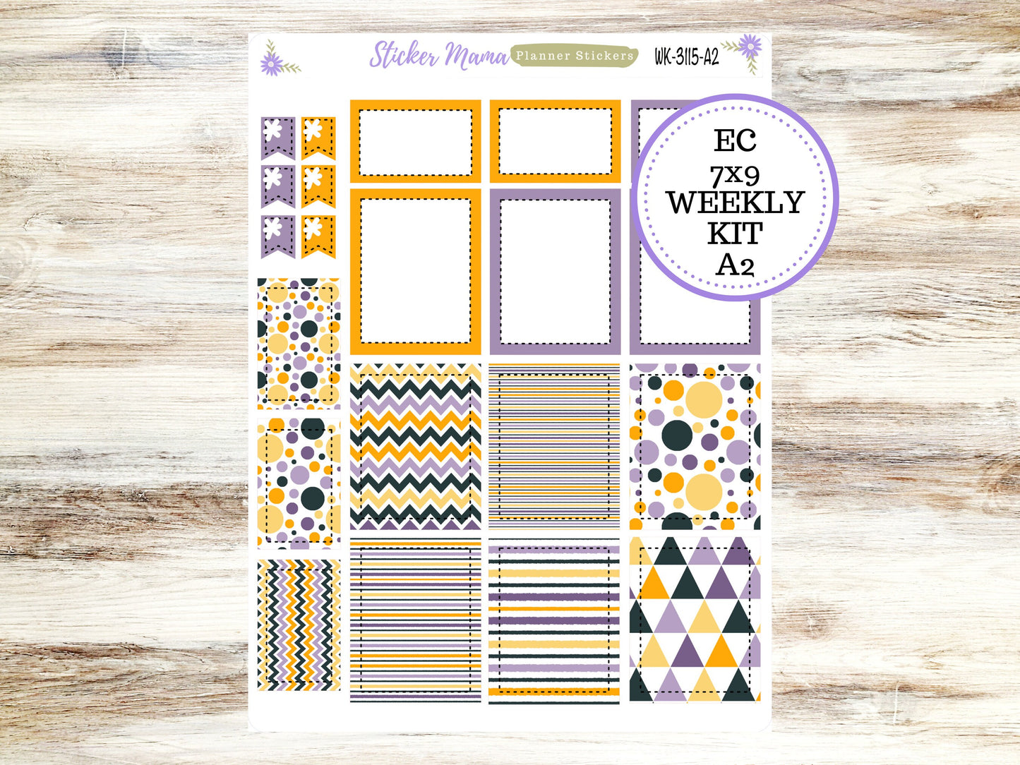 ERIN CONDREN WK-3115- Spooky Palette  || Weekly Planner Kit || Erin Condren || Hourly Planner Kit || Vertical Planner Kit