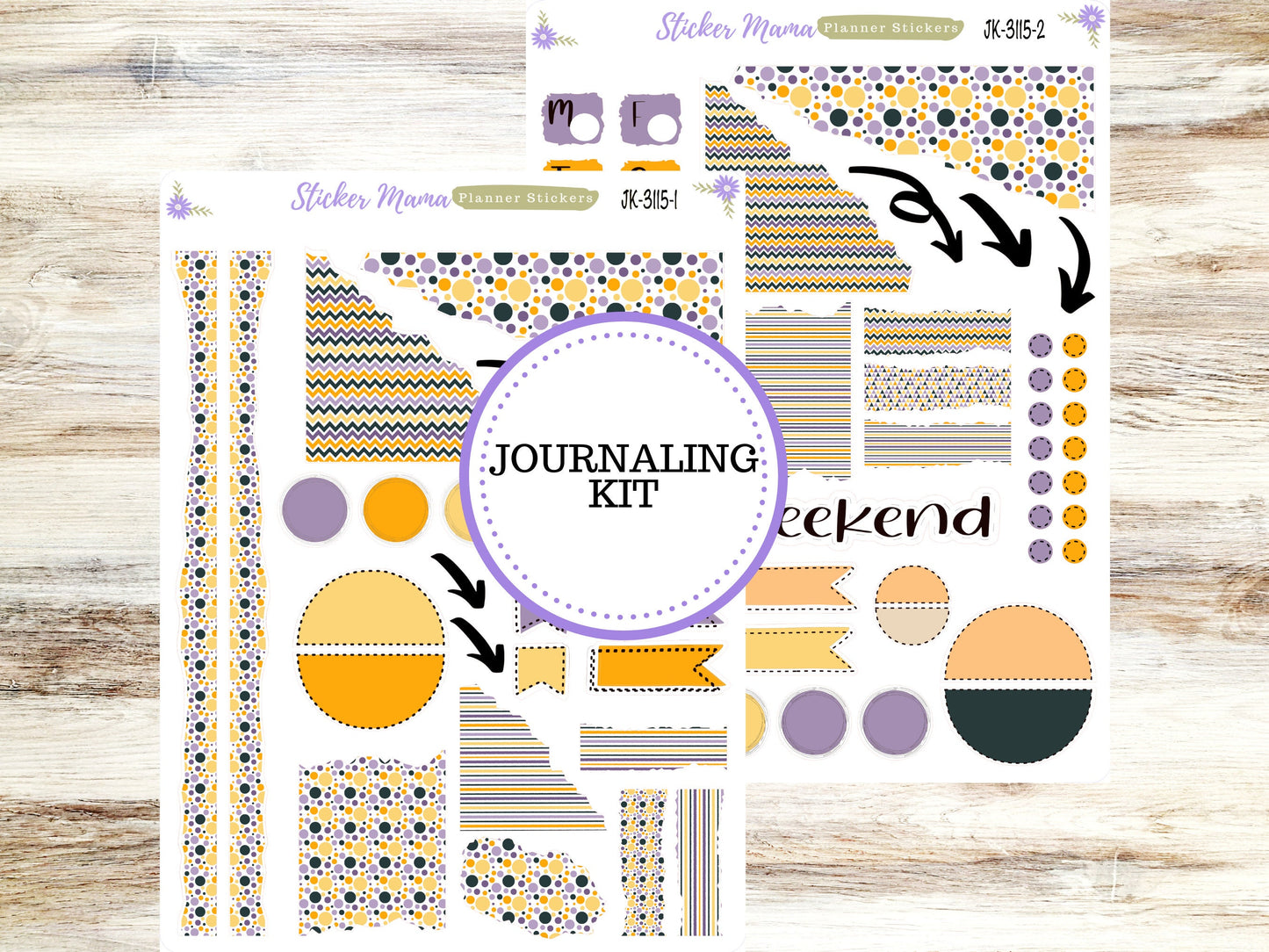 JOURNALING KIT  || #3115 ||  Spooky Palette  || Journal Planner || Planner Stickers || Journal Stickers