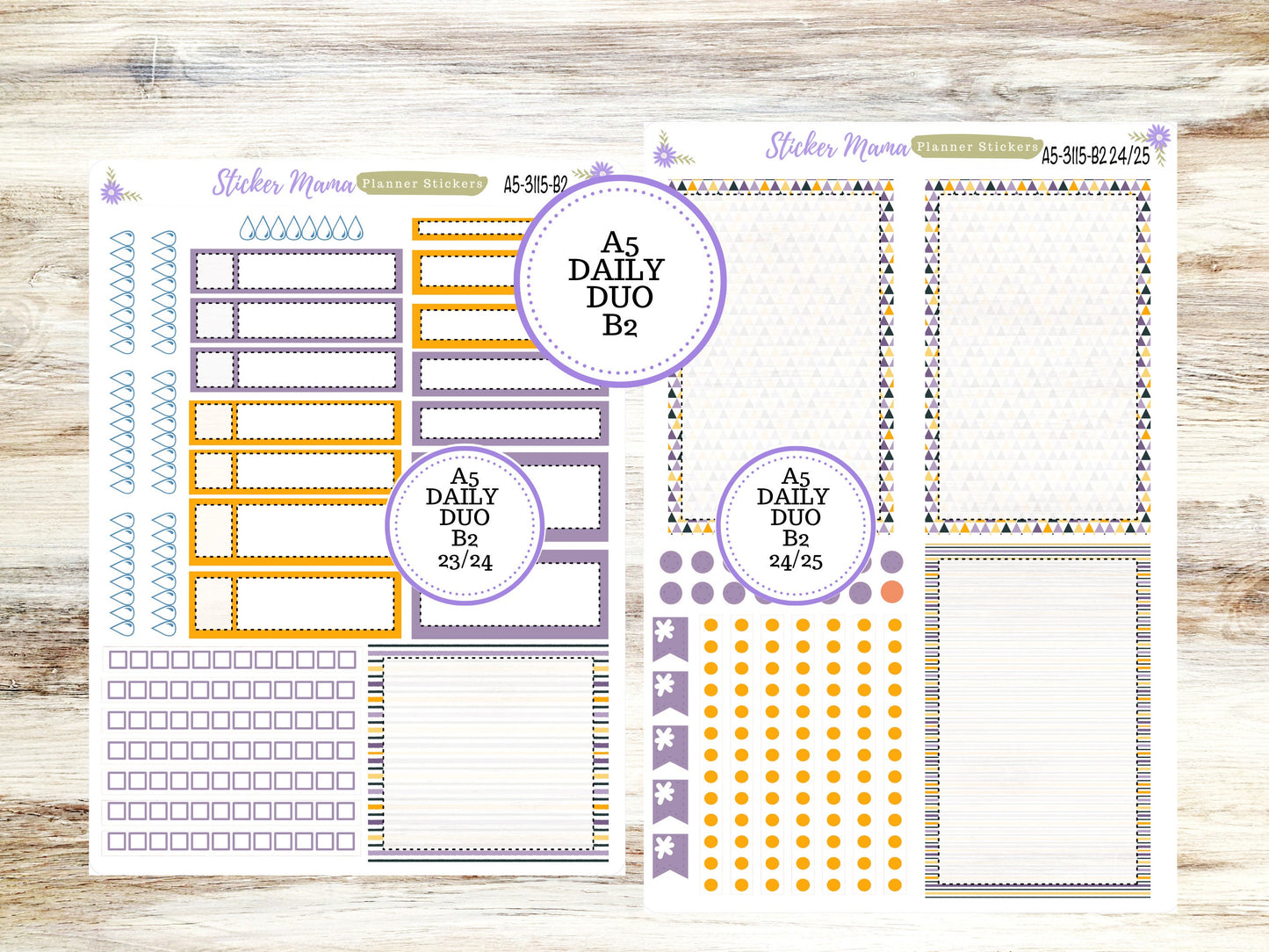 A5-DAILY DUO-Kit #3115  || Spooky Palette  || Planner Stickers - Daily Duo A5 Planner - Daily Duo Stickers - Daily Planner