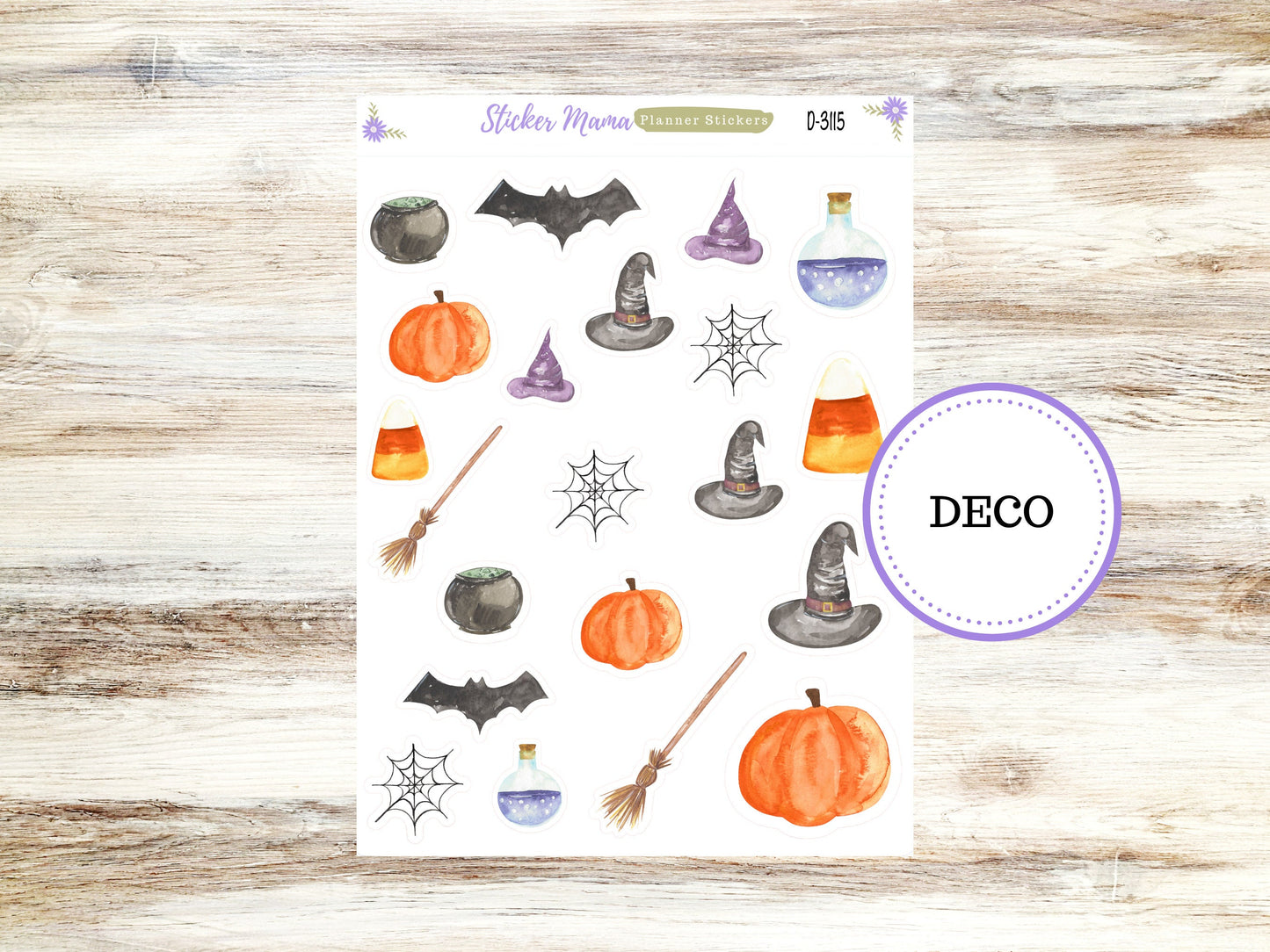 DECO-3115 || Spooky Palette Deco || PLANNER STICKERS || Halloween Stickers ||