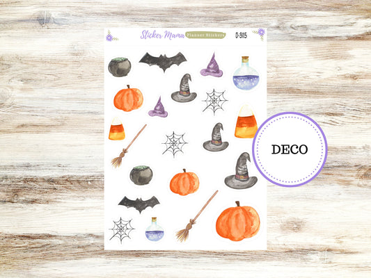 DECO-3115 || Spooky Palette Deco || PLANNER STICKERS || Halloween Stickers ||