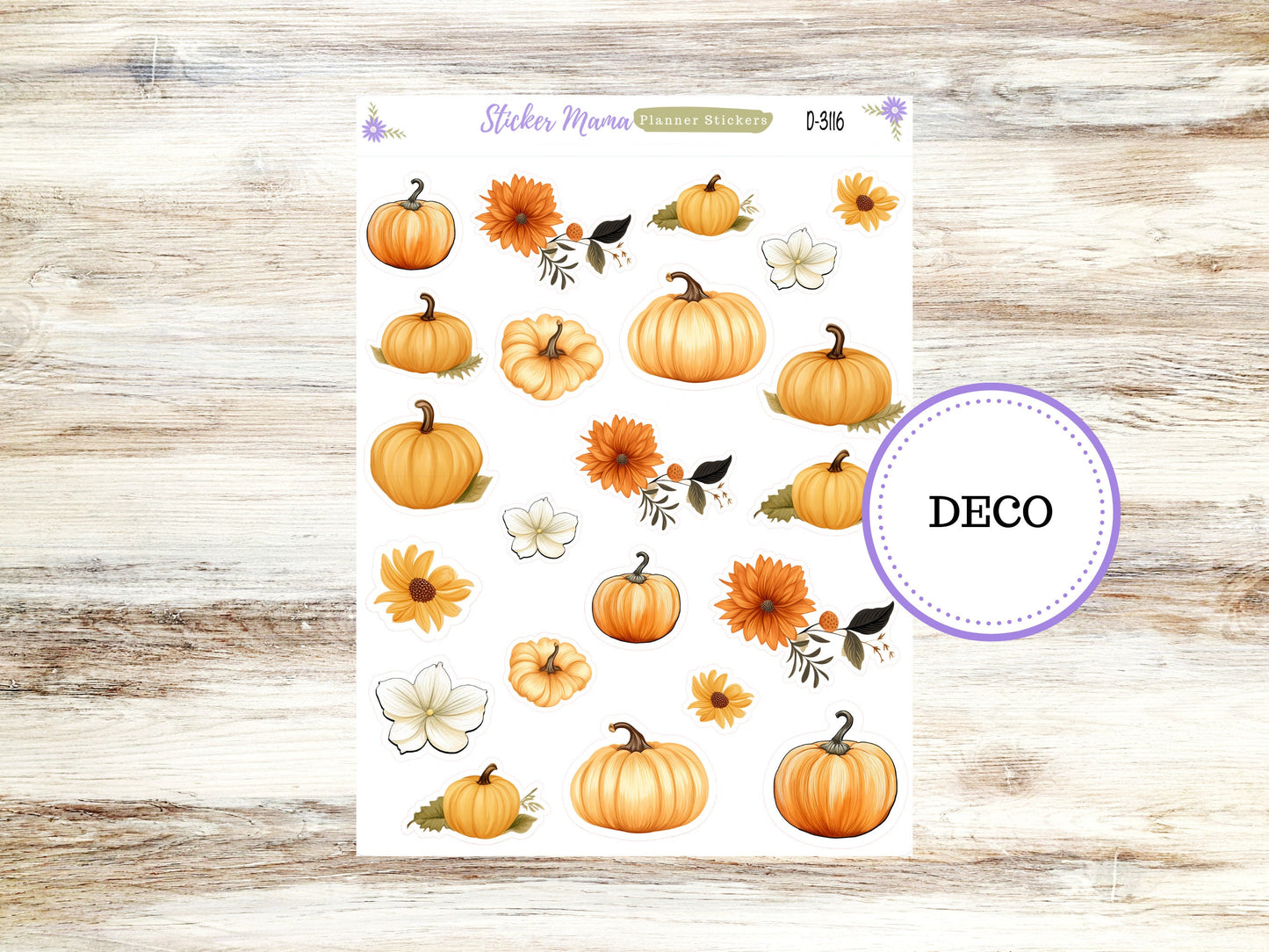 DECO-3116 || Pumpkin Spice Deco || PLANNER STICKERS || Fall Stickers ||