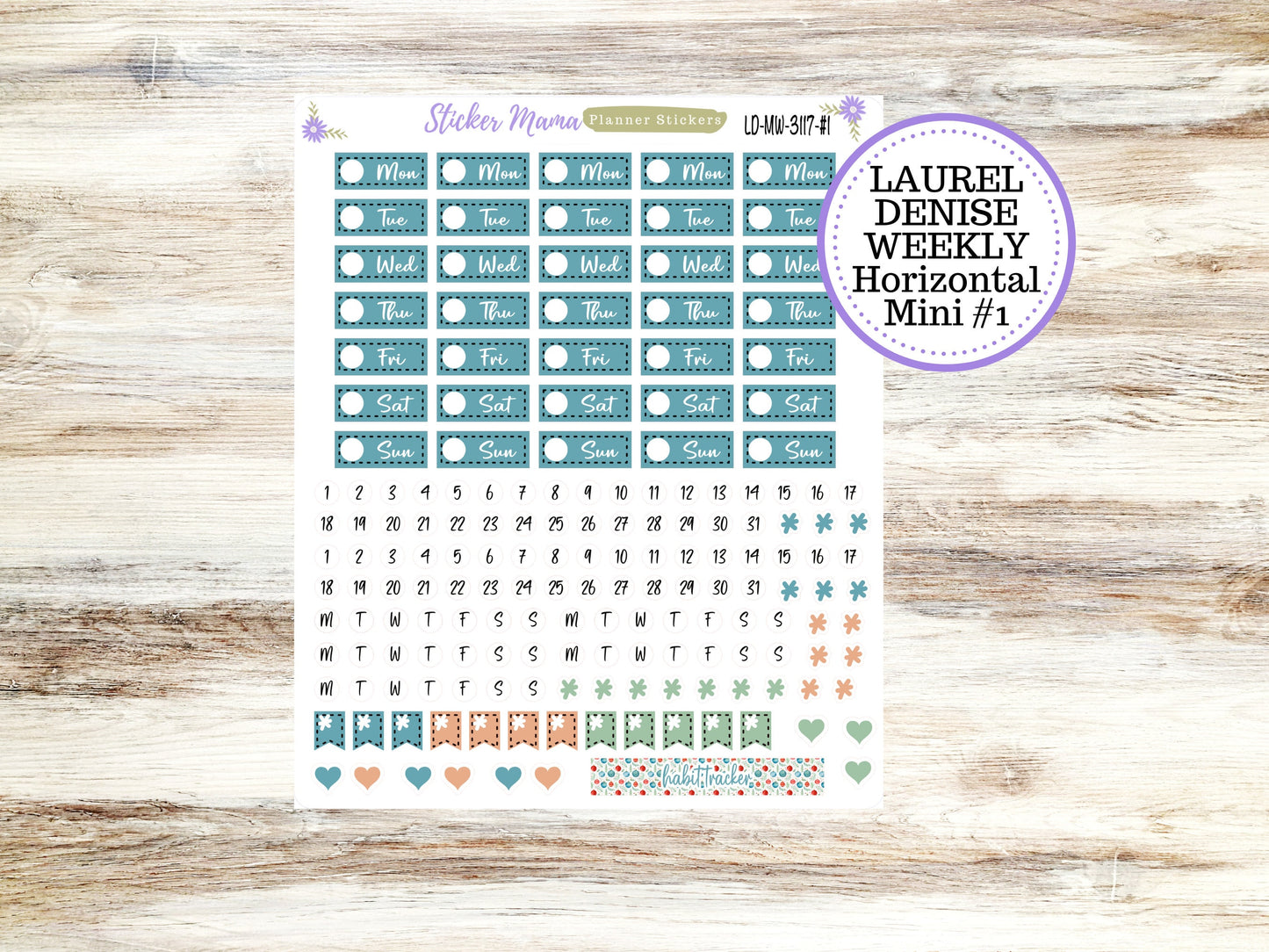 LAUREL DENISE MINI Planner Kit #3117 || Laurel Denise Kit || Laurel Denise Stickers || Laurel Denise Horizontal Vertical || December