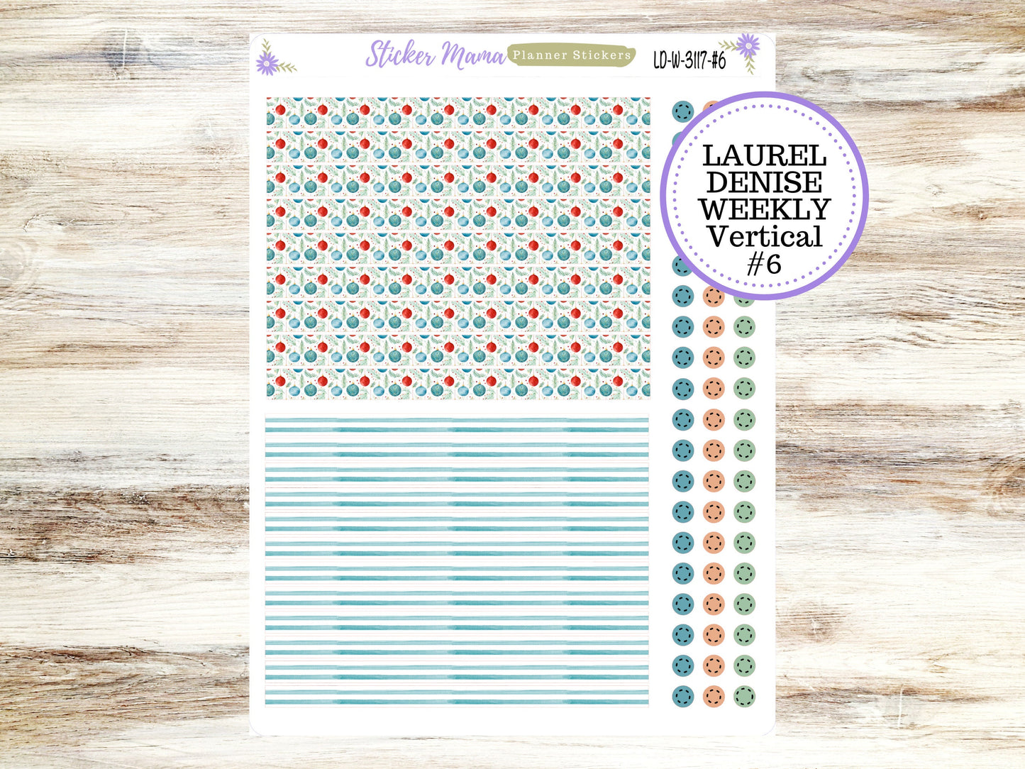 LAUREL DENISE PLANNER Kit #3117 || Laurel Denise Kit || Laurel Denise Stickers || Laurel Denise Horizontal Vertical || December