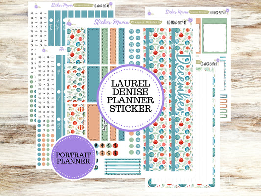 LAUREL DENISE PORTRAIT December Planner Kit #3117 || Merry Ornaments || Laurel Denise Kit || Laurel Denise Stickers ||  || December ld