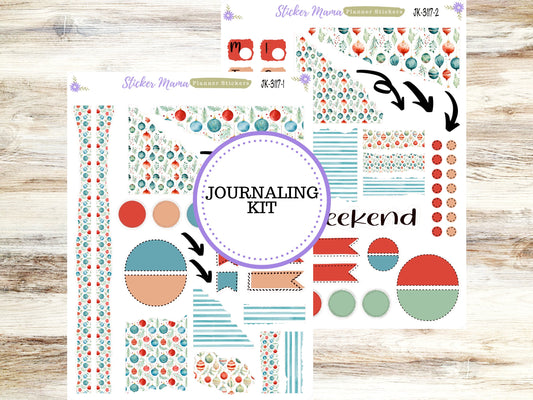JOURNALING KIT  || #3117 || Merry Ornaments  || Journal Planner || Planner Stickers || Journal Stickers