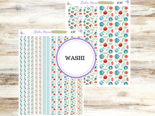 WASHI PLANNER STICKERS || 3117 || Merry Ornaments || Washi Stickers || Planner Stickers || Washi for Planners