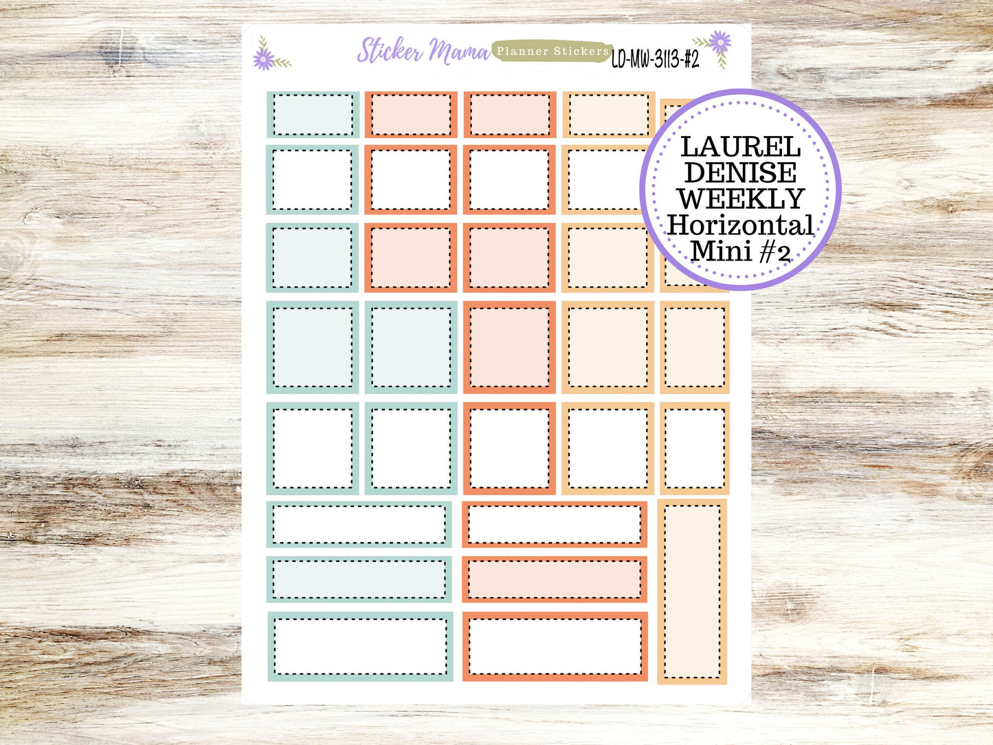 LAUREL DENISE MINI Planner Kit #3113 || Laurel Denise Kit || Laurel Denise Stickers || Laurel Denise Horizontal Vertical || August