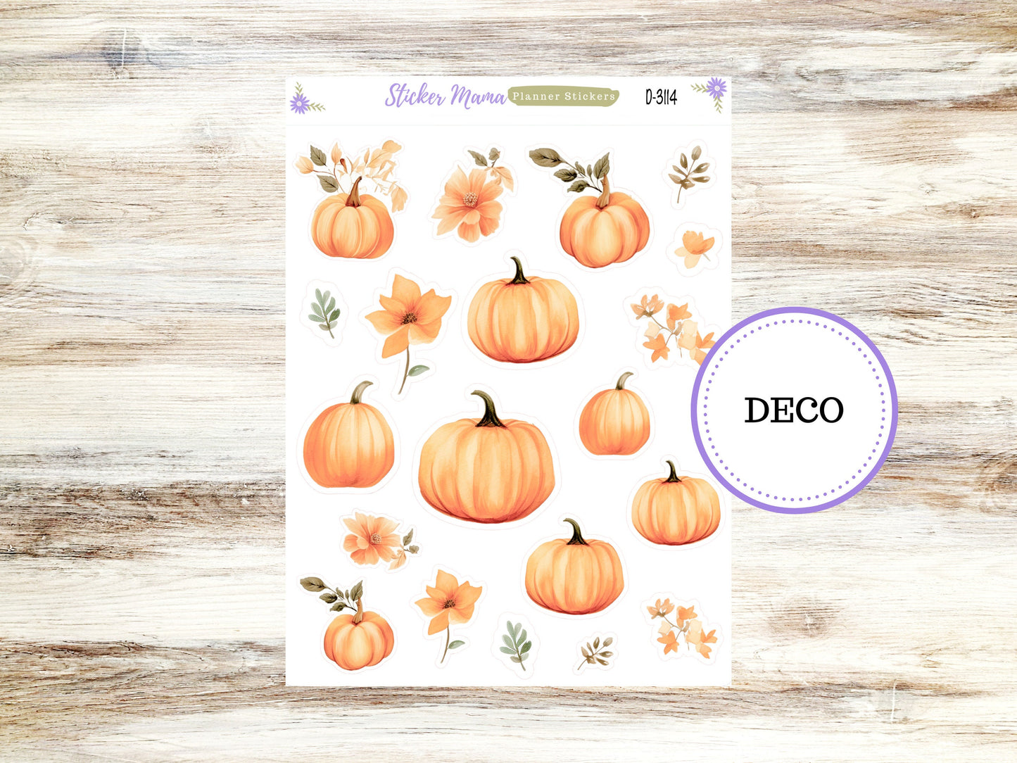DECO-3114 || Pumpkin Paradise Deco || PLANNER STICKERS || Fall Stickers ||