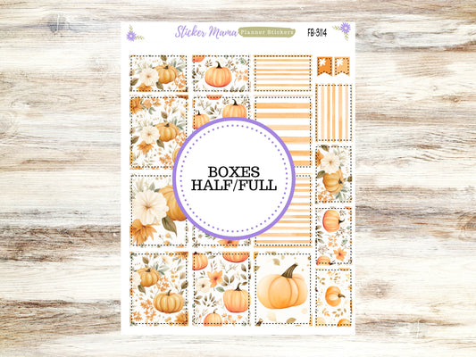 FULL BOXES-3114 || Paradise Pumpkin || Planner Stickers -|| Full Box for Planners