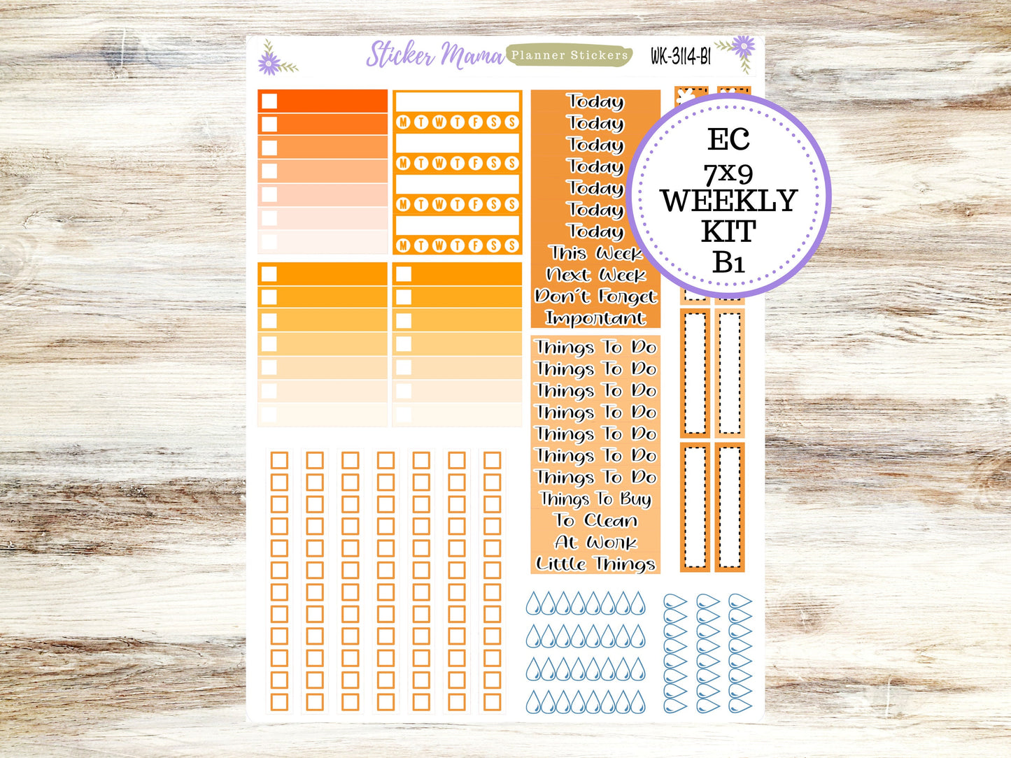 ERIN CONDREN WK-3114- Pumpkin Paradise  || Weekly Planner Kit || Erin Condren || Hourly Planner Kit || Vertical Planner Kit