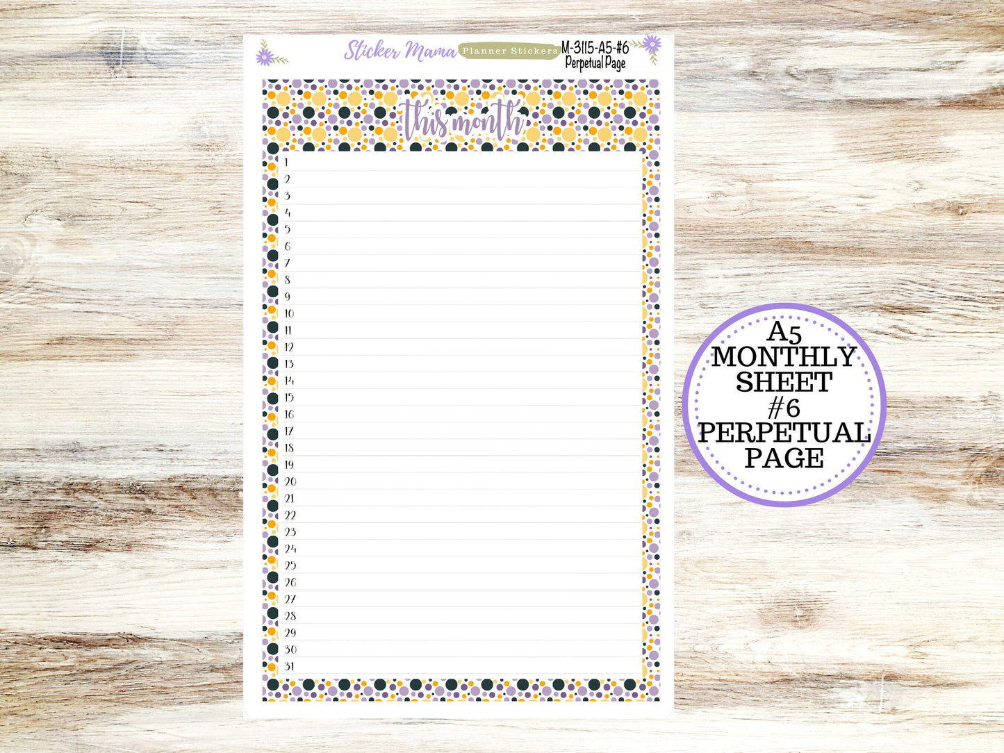 ERIN CONDREN Monthly Kit-3115 || A5 || Spooky Palatte Stickers  || - ec October Monthly Kit - October Monthly Planner Kits - Monthly Pages