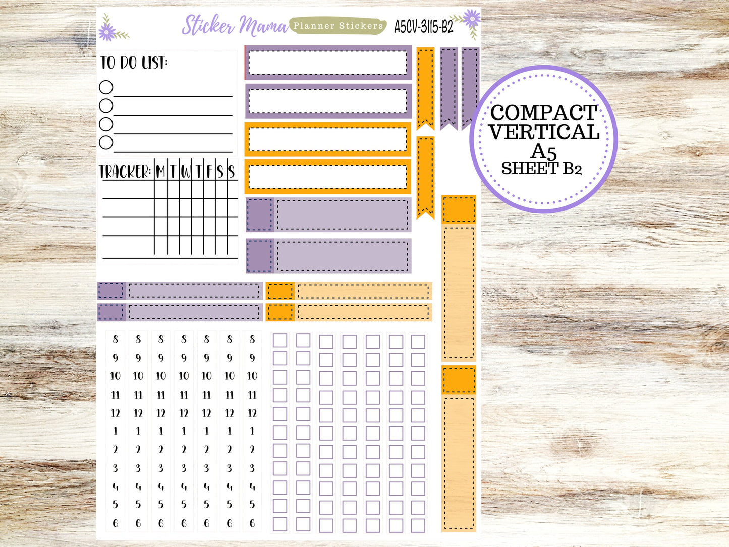 ERIN CONDREN A5 Compact Vertical-Kit #3115 ||  Spooky Palette - Planner Stickers - Erin Condren Compact Vertical Weekly Kit