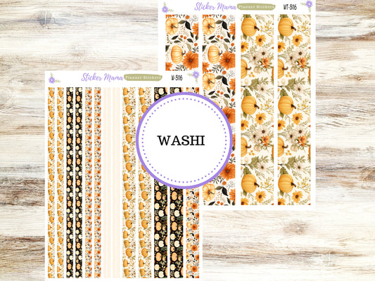 WASHI PLANNER STICKERS || 3116 || Pumpkin Spice || Washi Stickers || Planner Stickers || Washi for Planners