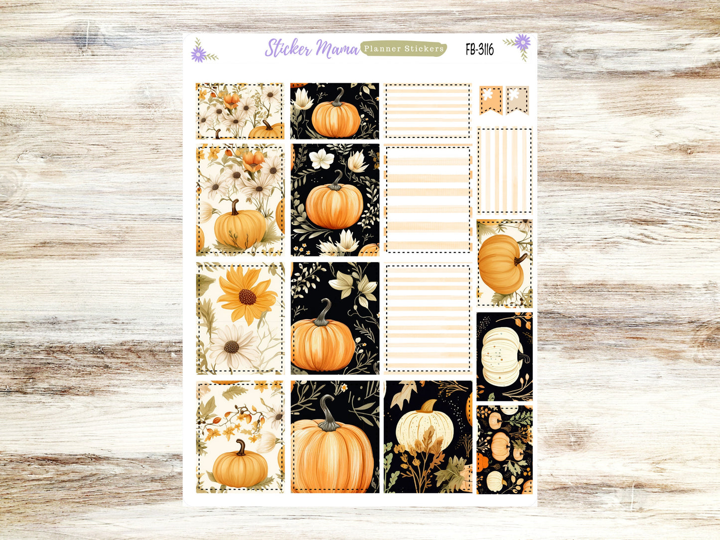 FULL BOXES-3116 || Pumpkin Spice || Planner Stickers -|| Full Box for Planners