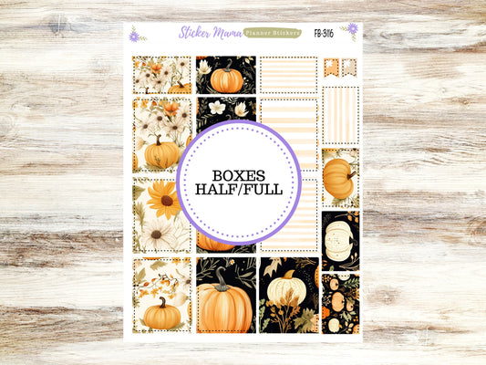 FULL BOXES-3116 || Pumpkin Spice || Planner Stickers -|| Full Box for Planners