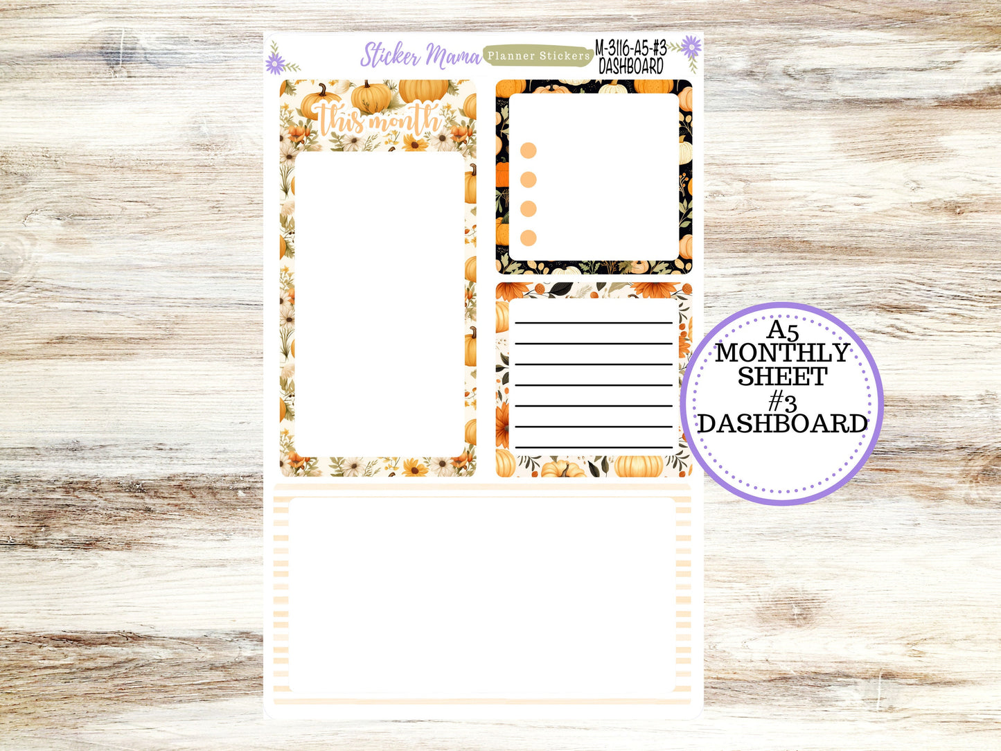 ERIN CONDREN Monthly Kit-3116 || A5 || Pumpkin Spice Stickers  || - ec November Monthly Kit - November Monthly Planner Kits - Monthly Pages