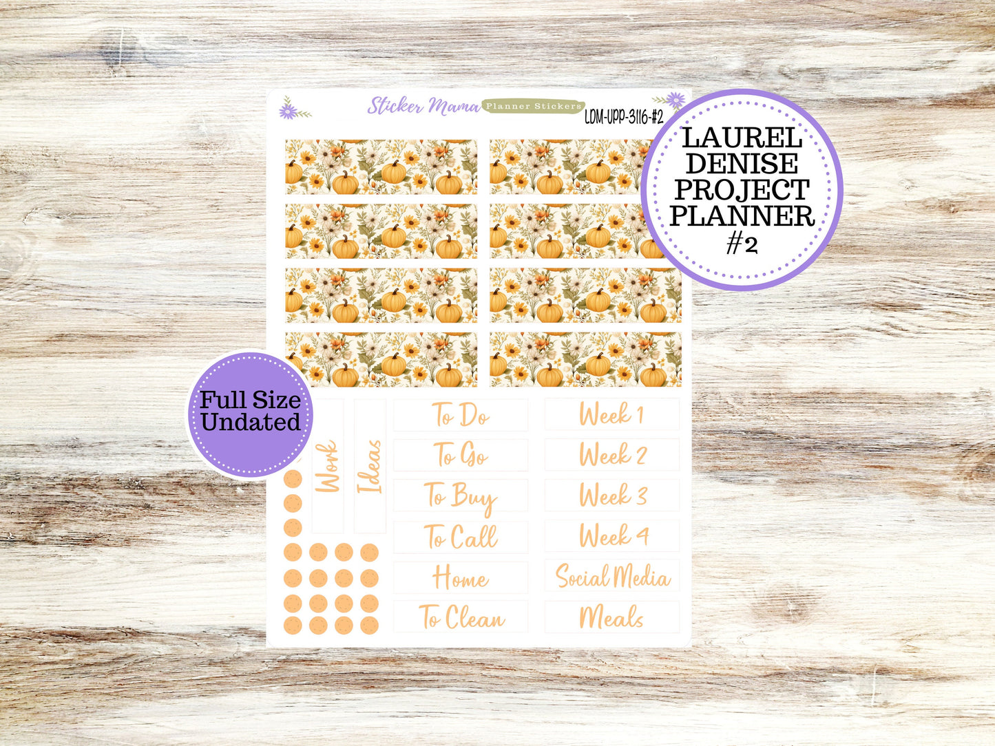 LAUREL DENISE PROJECT November Planner Kit #3116 || Pumpkin Spice || Laurel Denise Kit || Laurel Denise Stickers ||  || November ld