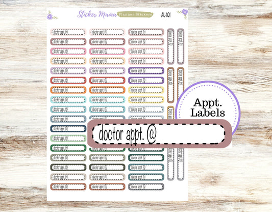 AL-101 || DOCTOR APPOINTMENT LABELS || Planner Stickers || Labels Sticker || Doctor Stickers