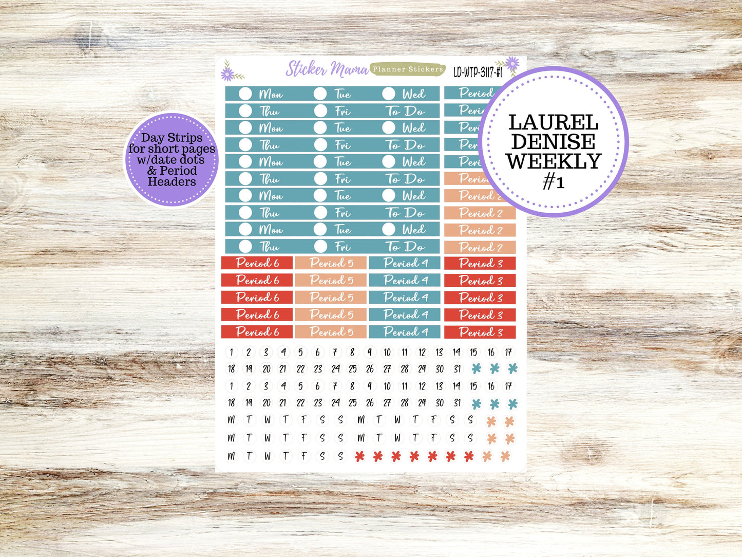 LAUREL DENISE TEACHER Planner Kit #3117 || Laurel Denise Kit || Laurel Denise Stickers || Laurel Denise Horizontal Vertical || December