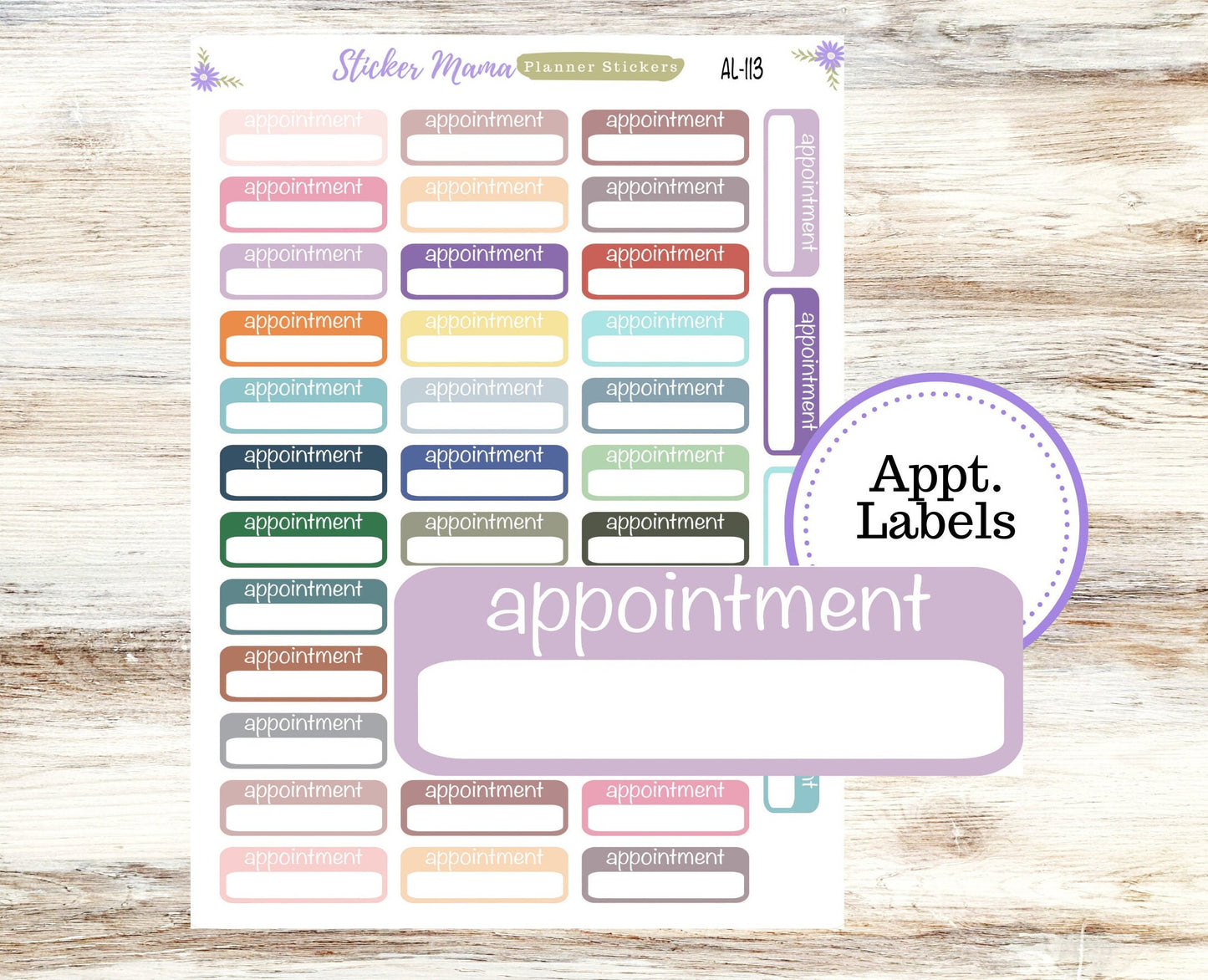 AL-113 || APPOINTMENT Labels || Planner Stickers || Labels Sticker || Appointment Stickers