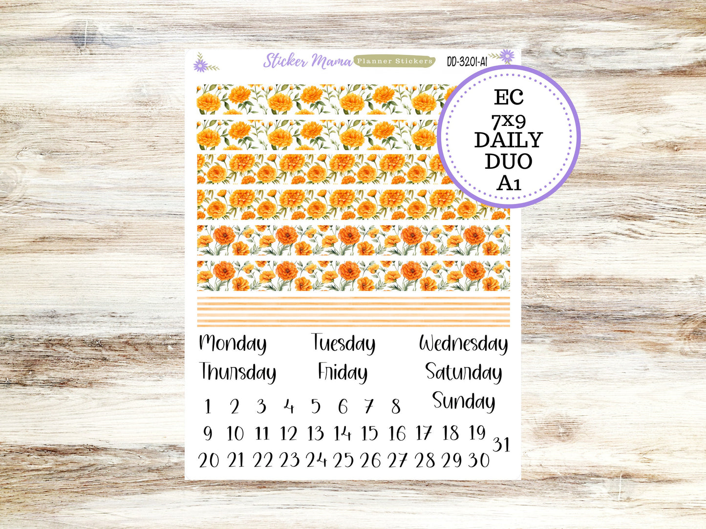 ERIN CONDREN Daily Duo 7x9-Kit #3201 || Fall Colors || Erin Condren Planner Stickers - Daily Duo 7x9 Planner - Daily Duo Stickers