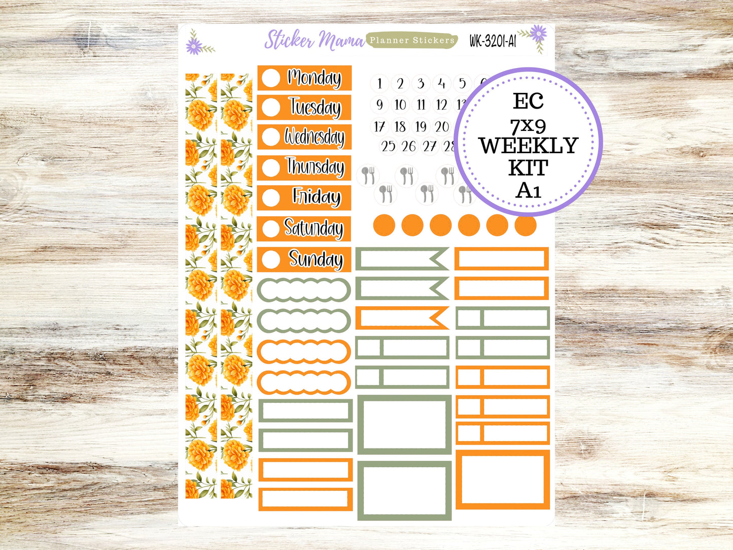 ERIN CONDREN WK-3201 || Fall Colors  || Weekly Planner Kit || Erin Condren || Hourly Planner Kit || Vertical Planner Kit