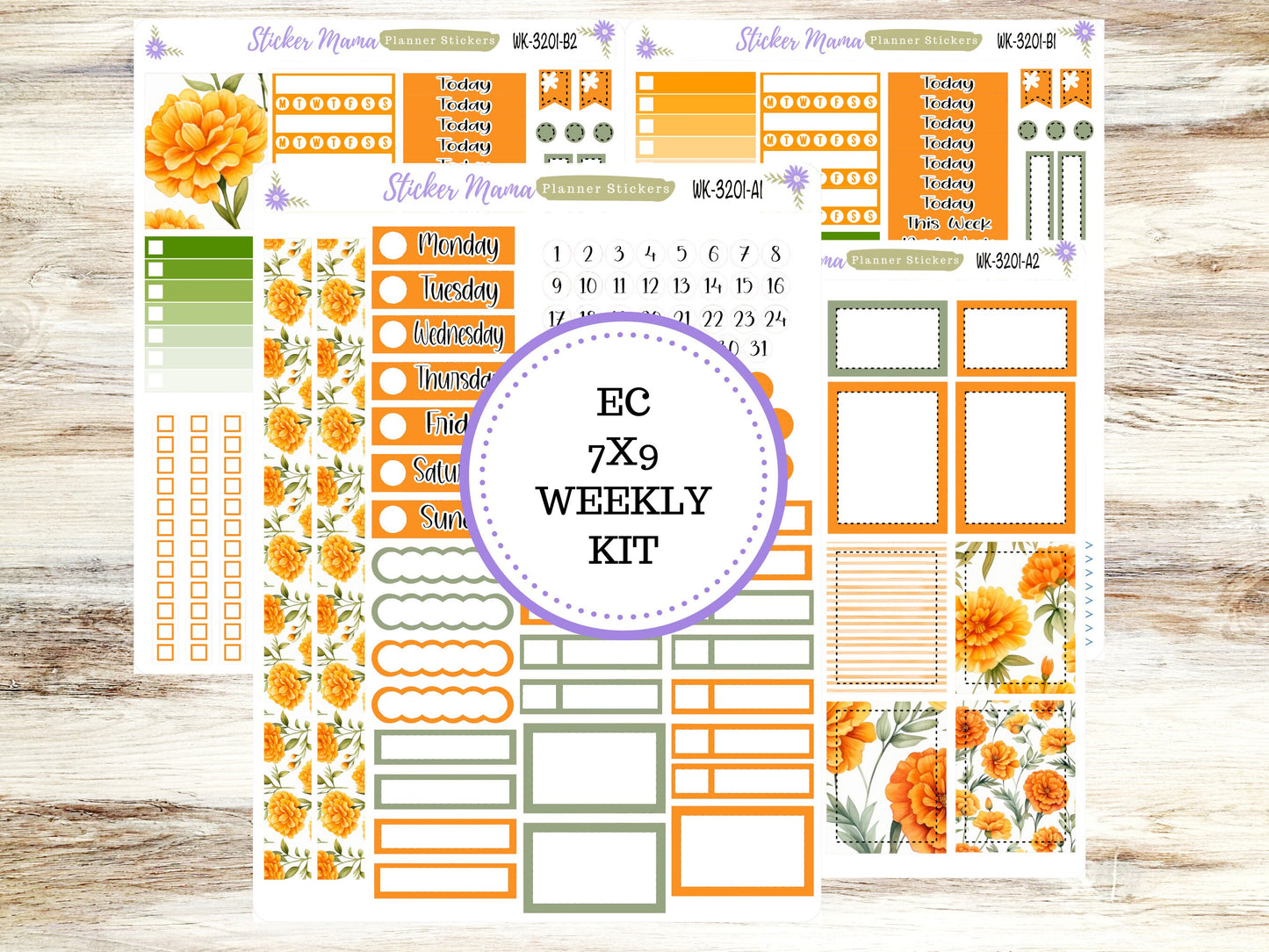 ERIN CONDREN WK-3201 || Fall Colors  || Weekly Planner Kit || Erin Condren || Hourly Planner Kit || Vertical Planner Kit