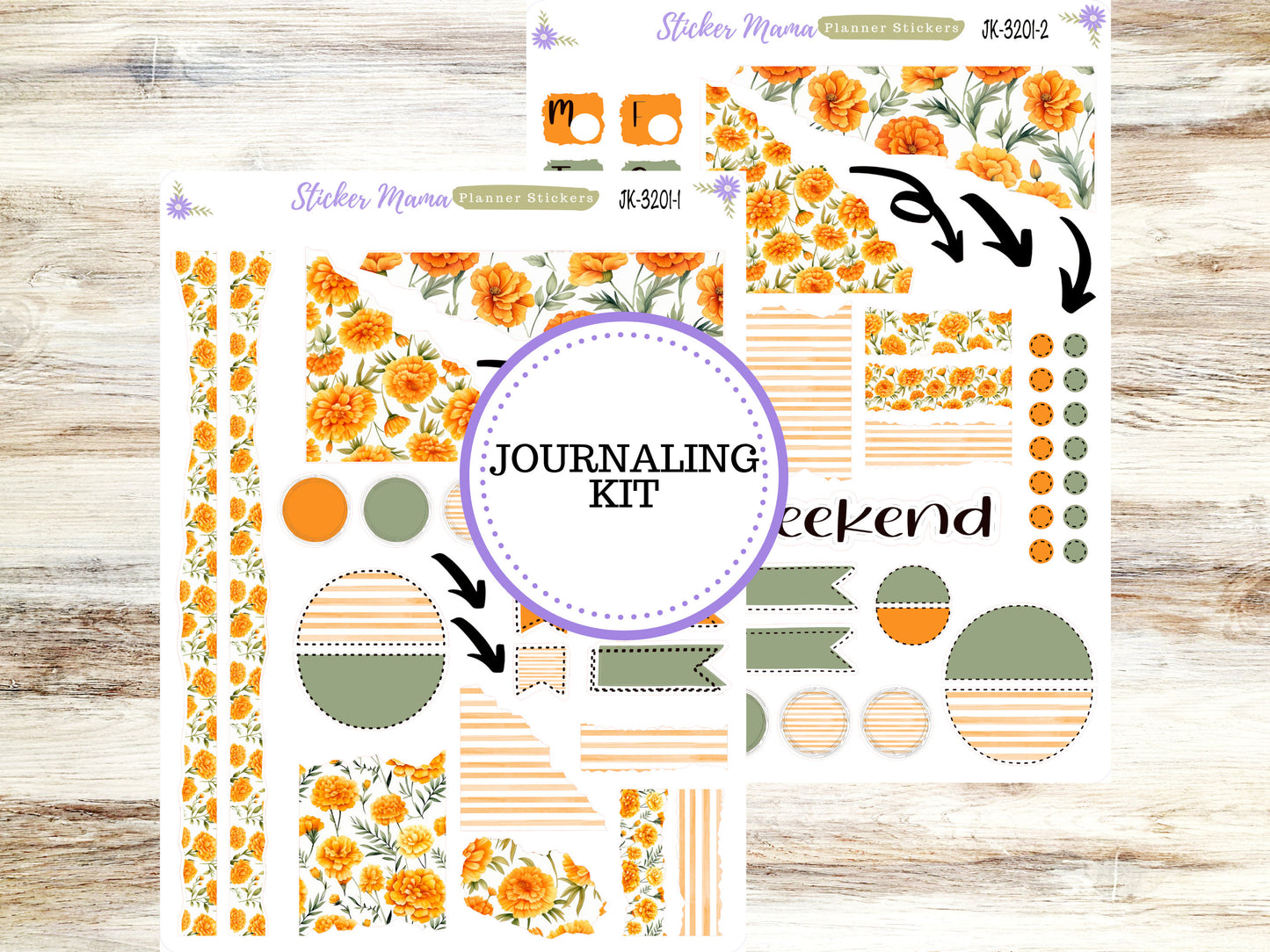 JOURNALING KIT  || #3201 || Fall Colors  || Journal Planner || Planner Stickers || Journal Stickers