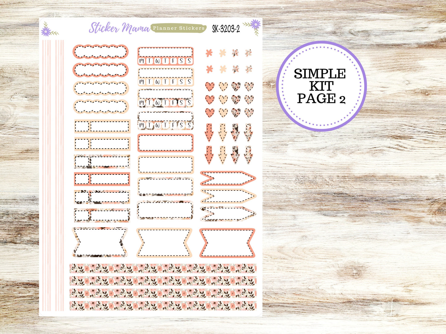 SIMPLE KIT  || #3203 || Pretty in Pink || Any Kind Planner || Planner Stickers || Planner Stickers