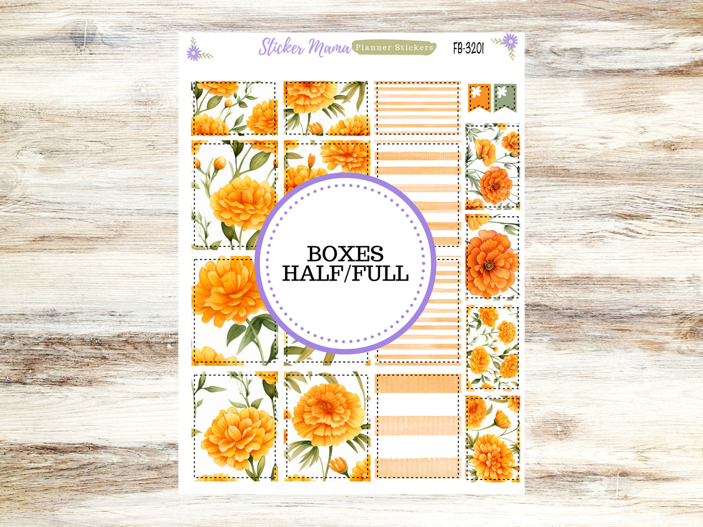 FULL BOXES-3201 || Fall Colors || Planner Stickers -|| Full Box for Planners