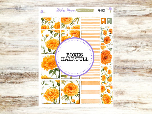 FULL BOXES-3201 || Fall Colors || Planner Stickers -|| Full Box for Planners