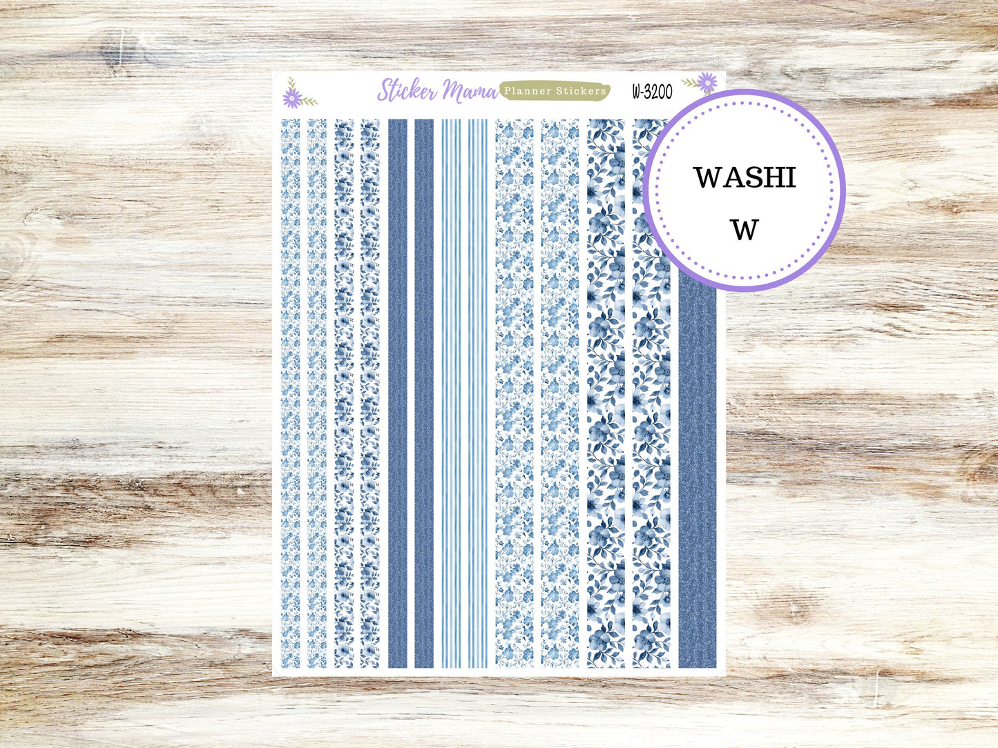 WASHI PLANNER STICKERS || 3200 || Cool Blue || Washi Stickers || Planner Stickers || Washi for Planners